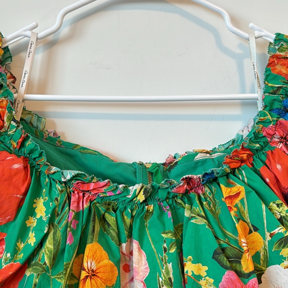Cara Cara Liesel Floral Off-The-Shoulder Mini Dress Size: M - Picture 6 of 9